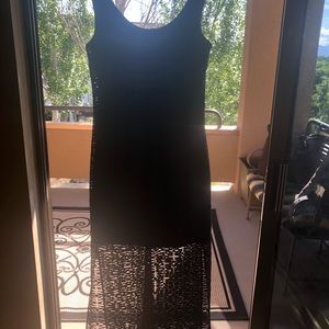 Black textured dress